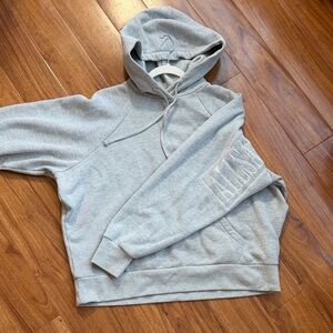 All Saints Gray Hoodie with Embroidered Logo